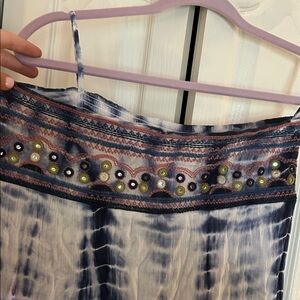 Boho Tie-Dye Maxi Dress Sleeveless